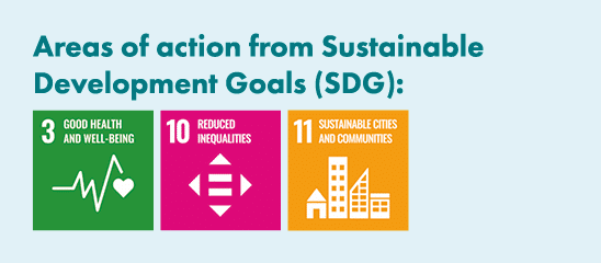 Areas of action from Sustainable Development Goals (SDG): ￼ ￼ ￼