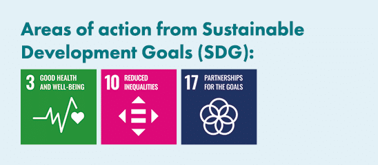 Areas of action from Sustainable Development Goals (SDG): ￼ ￼ ￼
