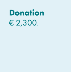 Donation € 2,300. 