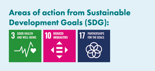 Areas of action from Sustainable Development Goals (SDG): ￼ ￼ ￼