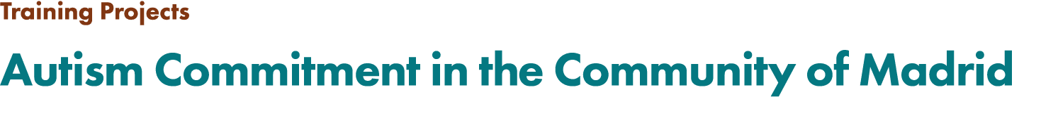 Training Projects Autism Commitment in the Community of Madrid