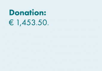 Donation: € 1,453.50. 