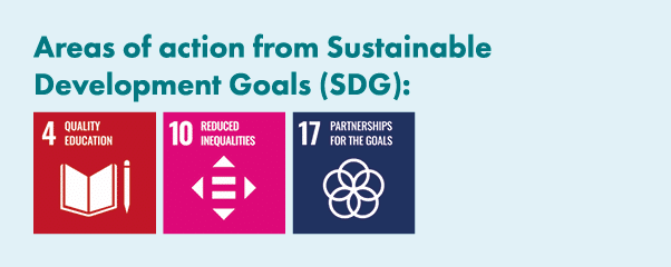 Areas of action from Sustainable Development Goals (SDG): ￼ ￼ ￼