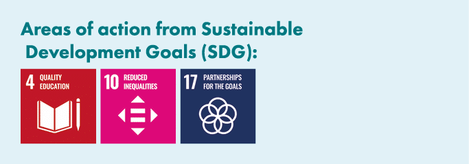 Areas of action from Sustainable Development Goals (SDG): ￼ ￼ ￼