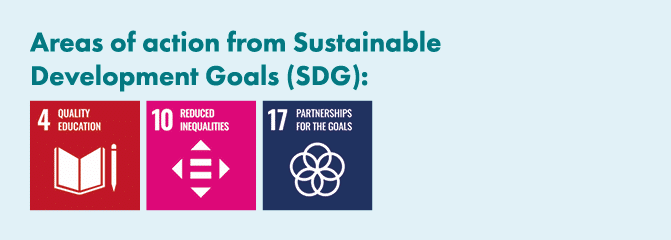Areas of action from Sustainable Development Goals (SDG): ￼ ￼ ￼