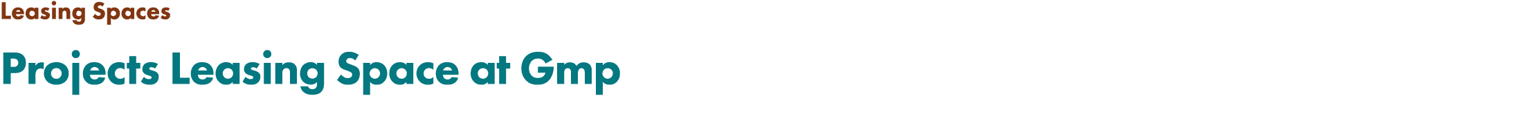 Leasing Spaces Projects Leasing Space at Gmp 