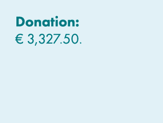 Donation: € 3,327.50. 